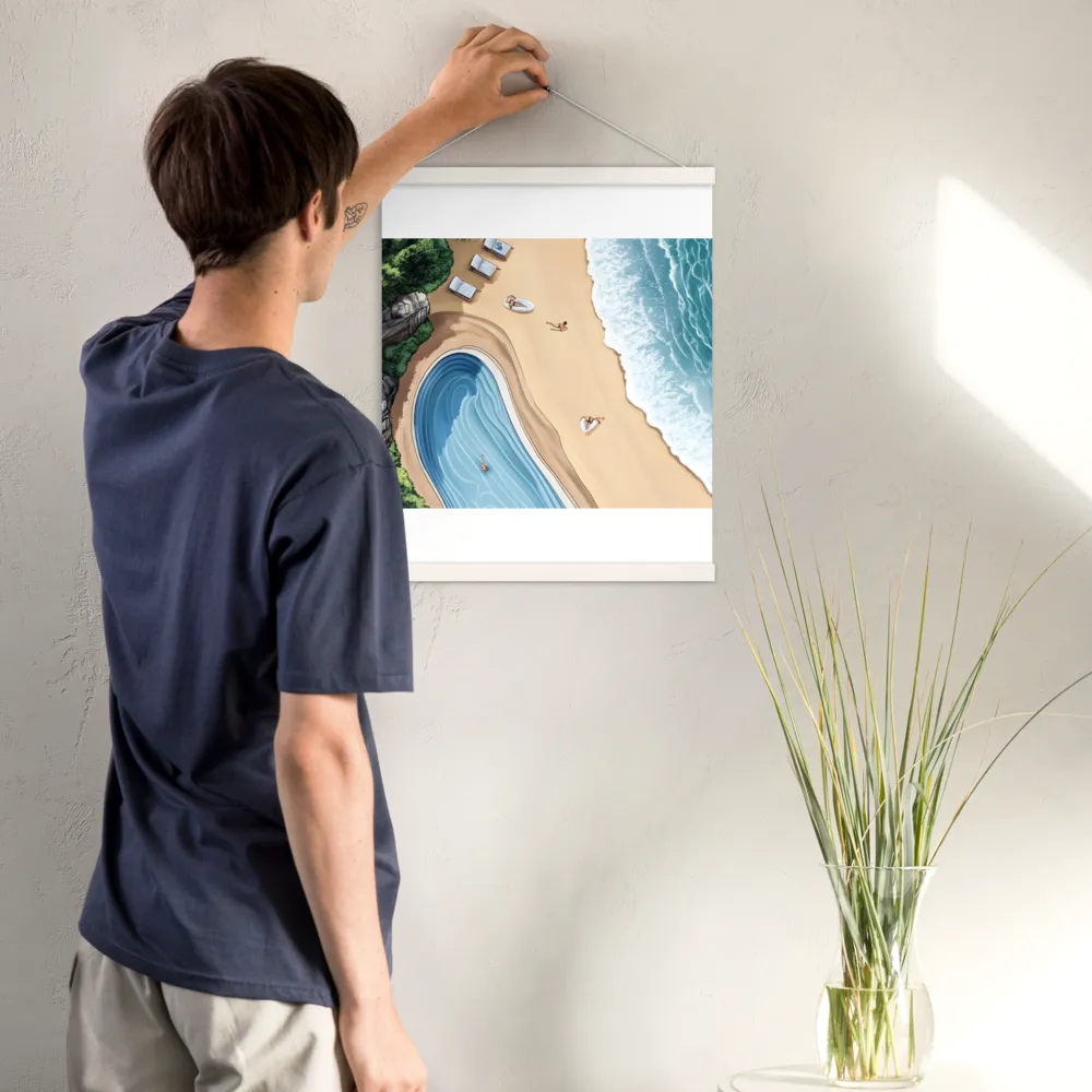 Serenity by the Shore | Poster With White Wood Hanger | 16″×20″