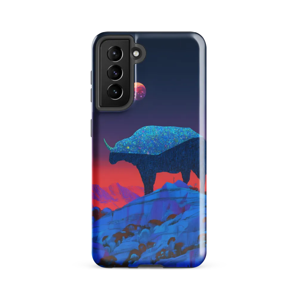 Luminous Bison Under a Celestial Sky