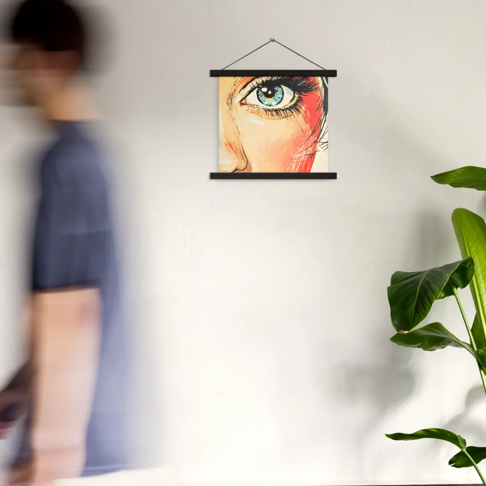 Gaze of Emotion | Poster With Black Wood Hanger | 14″×14″