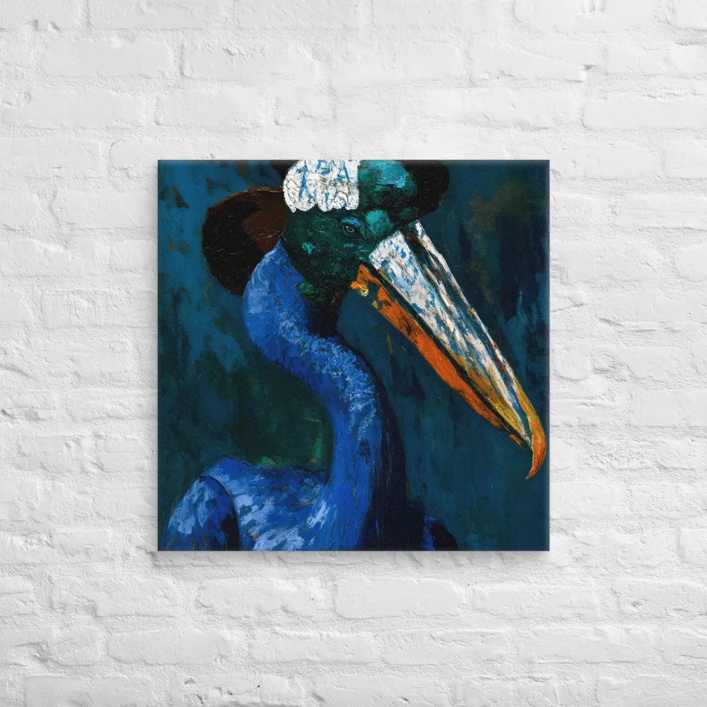 Majestic Absurdity: The Hat-Wearing Bird | Canvas | 26″×26″