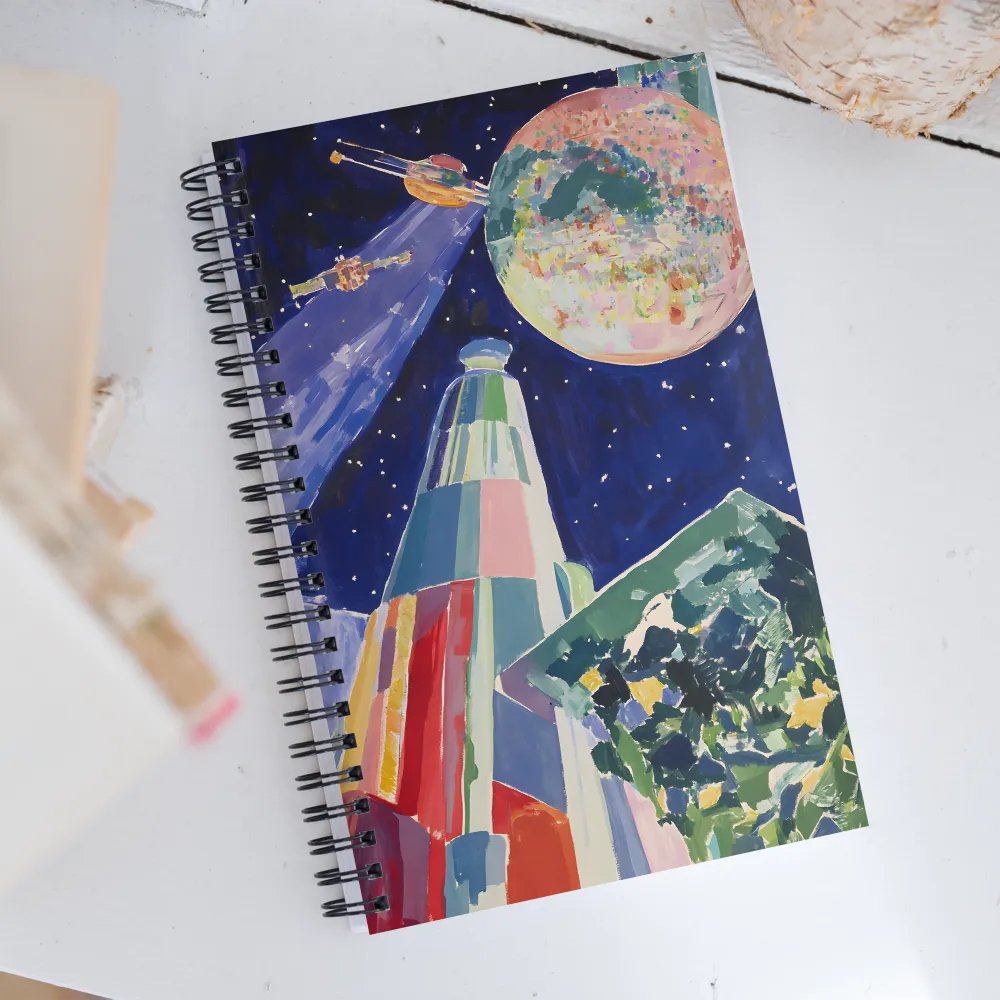 Galactic Dreams: A Surreal Exploration of Space | Spiral Notebook