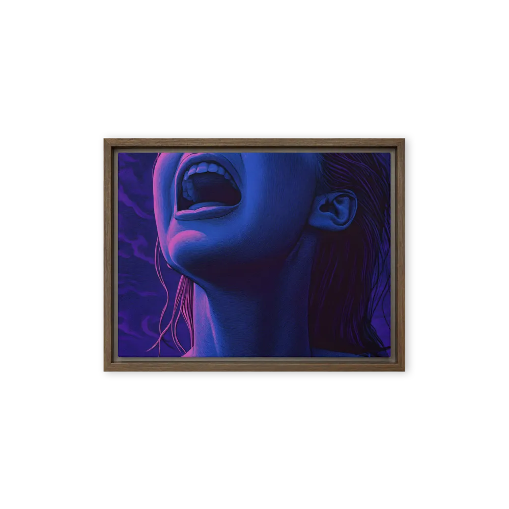 Echoes of Anguish | Canvas with Brown Frame | 12″×16″