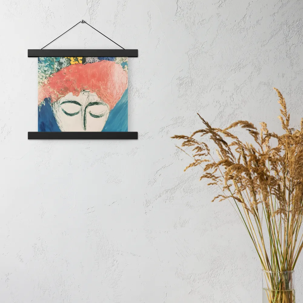 Serenity in Bloom | Poster With Black Wood Hanger | 10″×10″