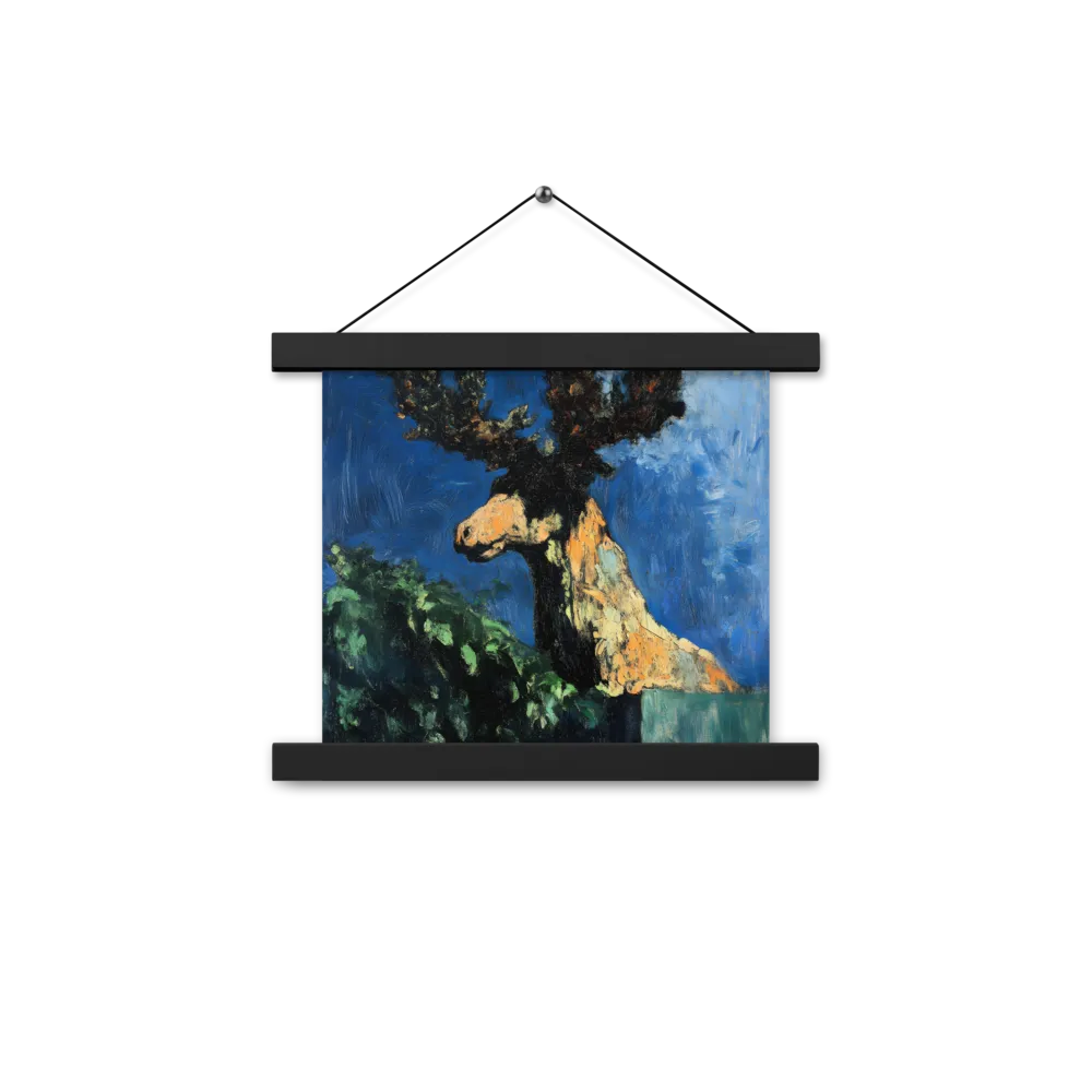 The Majestic Deer in Nature | Poster With Black Wood Hanger | 10″×10″