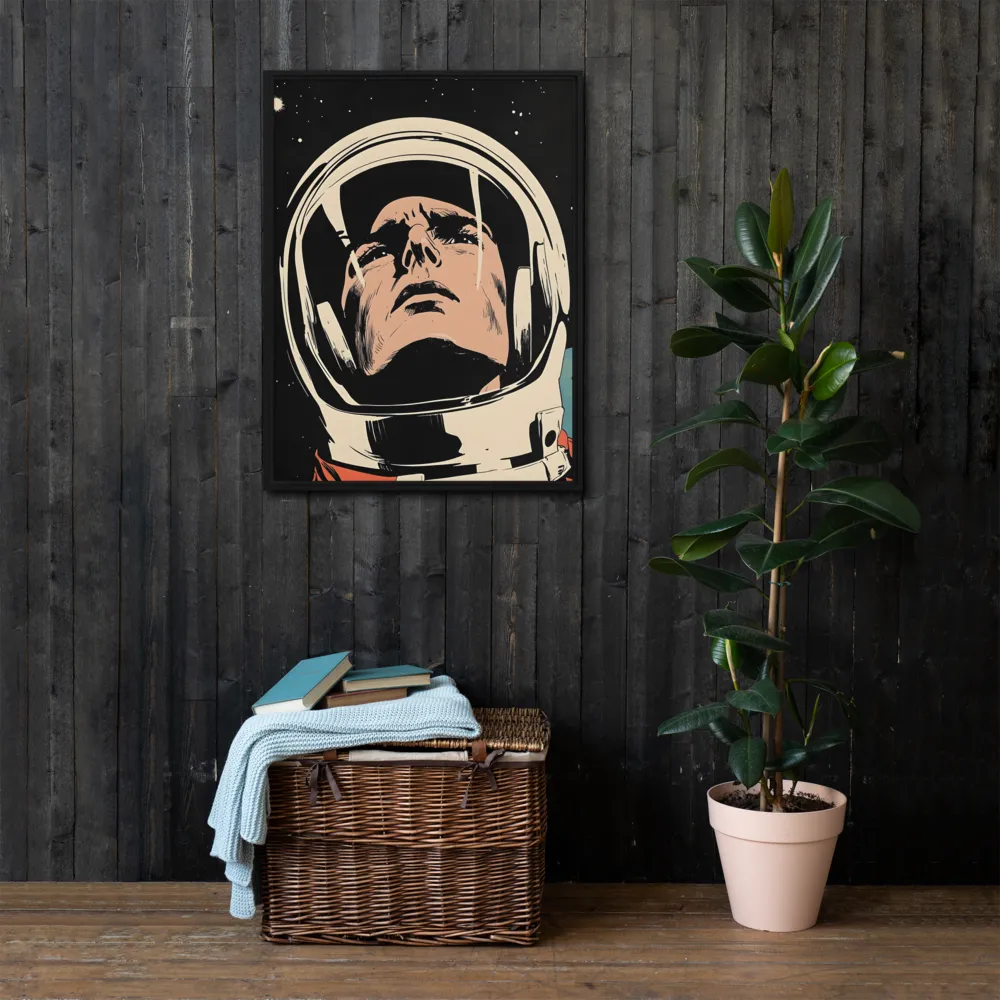Gaze of the Astronaut | Canvas with Black Frame | 24″×32″