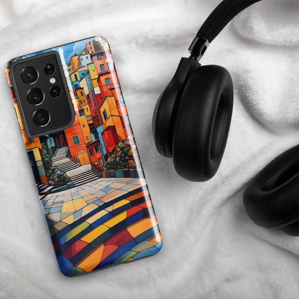 Vibrant Village: A Cubist Journey