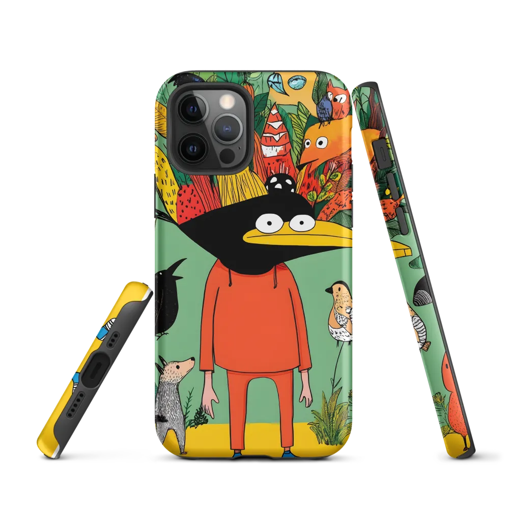 Whimsical Encounter in a Colorful Jungle