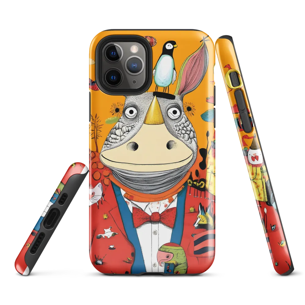 Whimsical Rhinoceros: A Playful Encounter