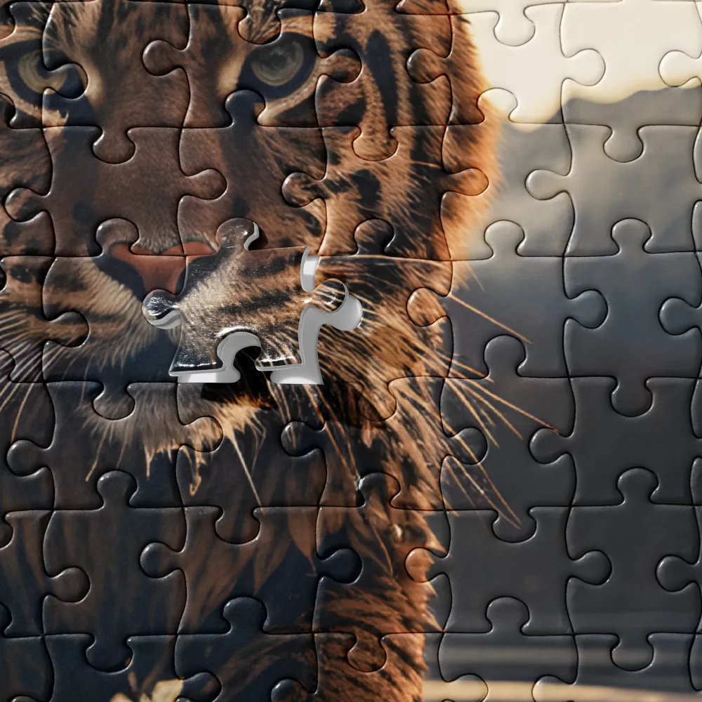 Majestic Reflection: The Tiger's Domain | Jigsaw Puzzle | 520 pieces