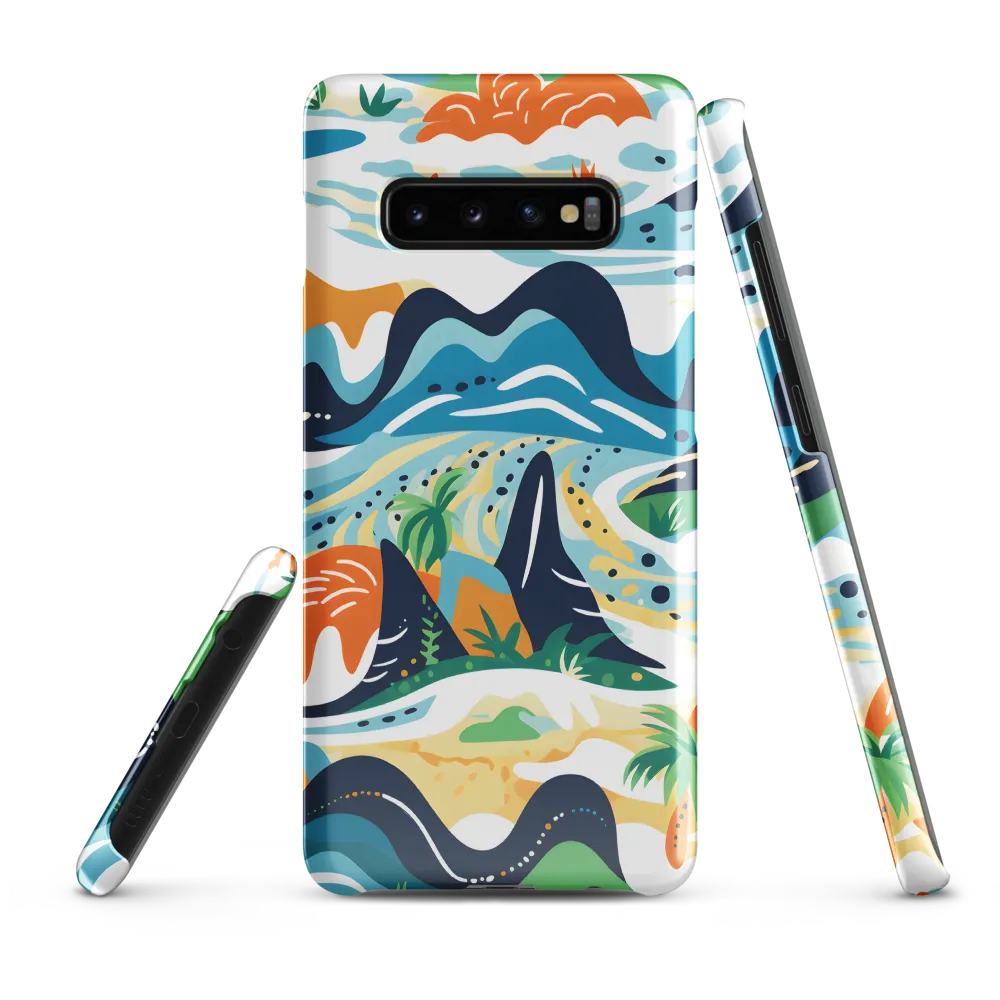 Abstract Tropical Landscape | Phone Case |  S10 Plus | Snap Case | Glossy