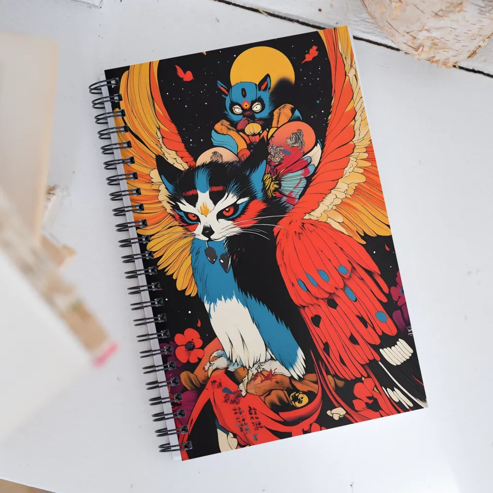 Mythical Guardians of the Night | Spiral Notebook