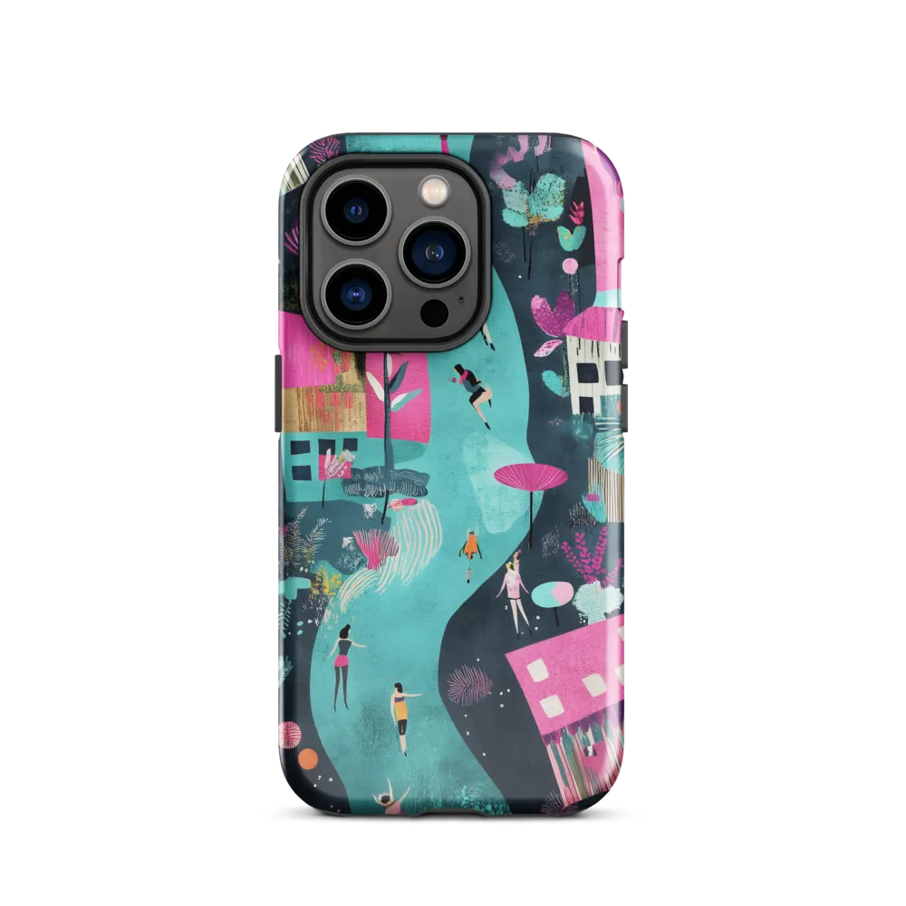 Whimsical Journey Through a Vibrant Landscape | Phone Case |  14 Pro | Tough Case | Glossy