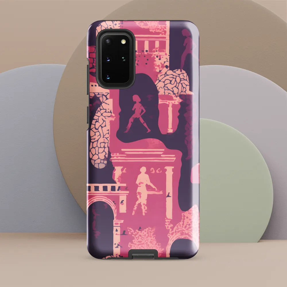 Whimsical Interplay of Figures and Architecture