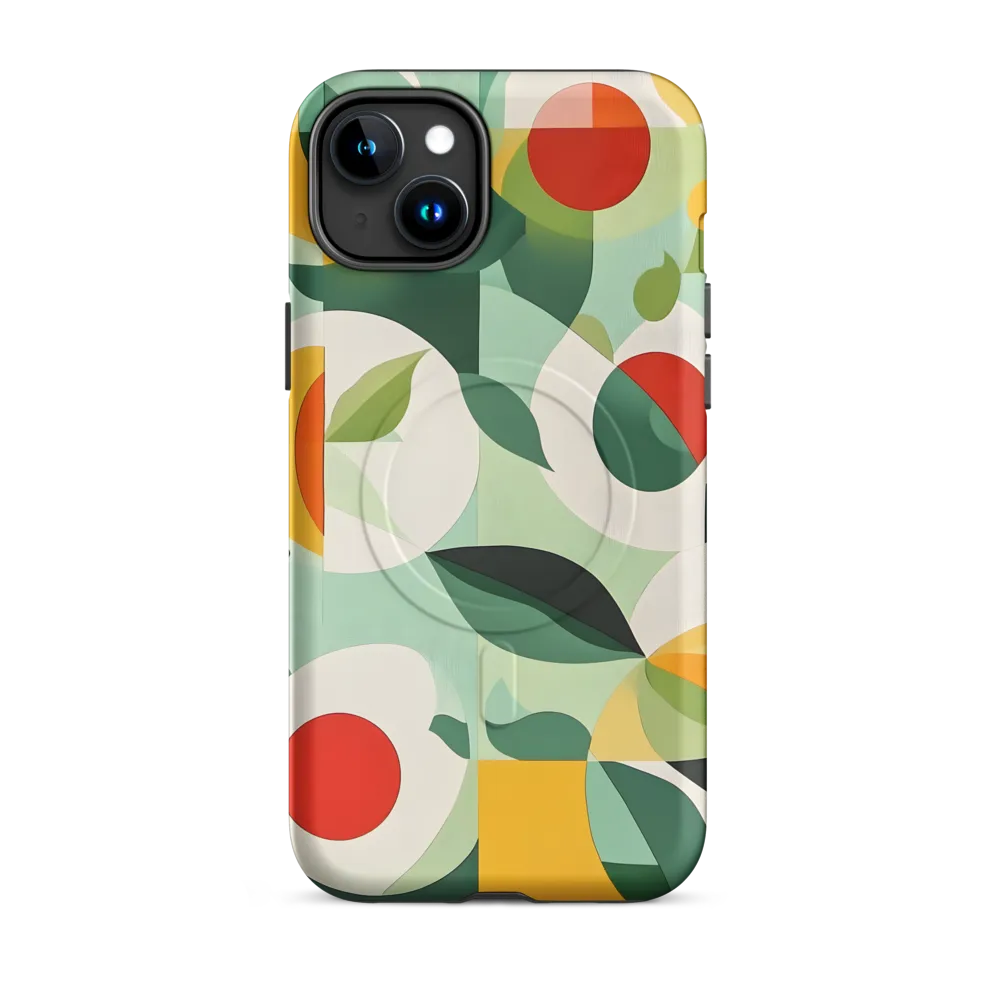 Harmony in Shapes: A Playful Abstract Design | Phone Case |  15 Plus | MagSafe® Tough Case | Matte