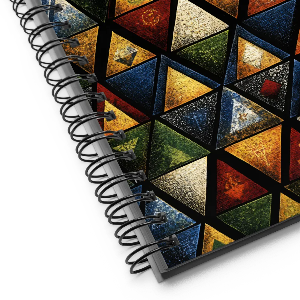 Dynamic Triangular Harmony | Spiral Notebook