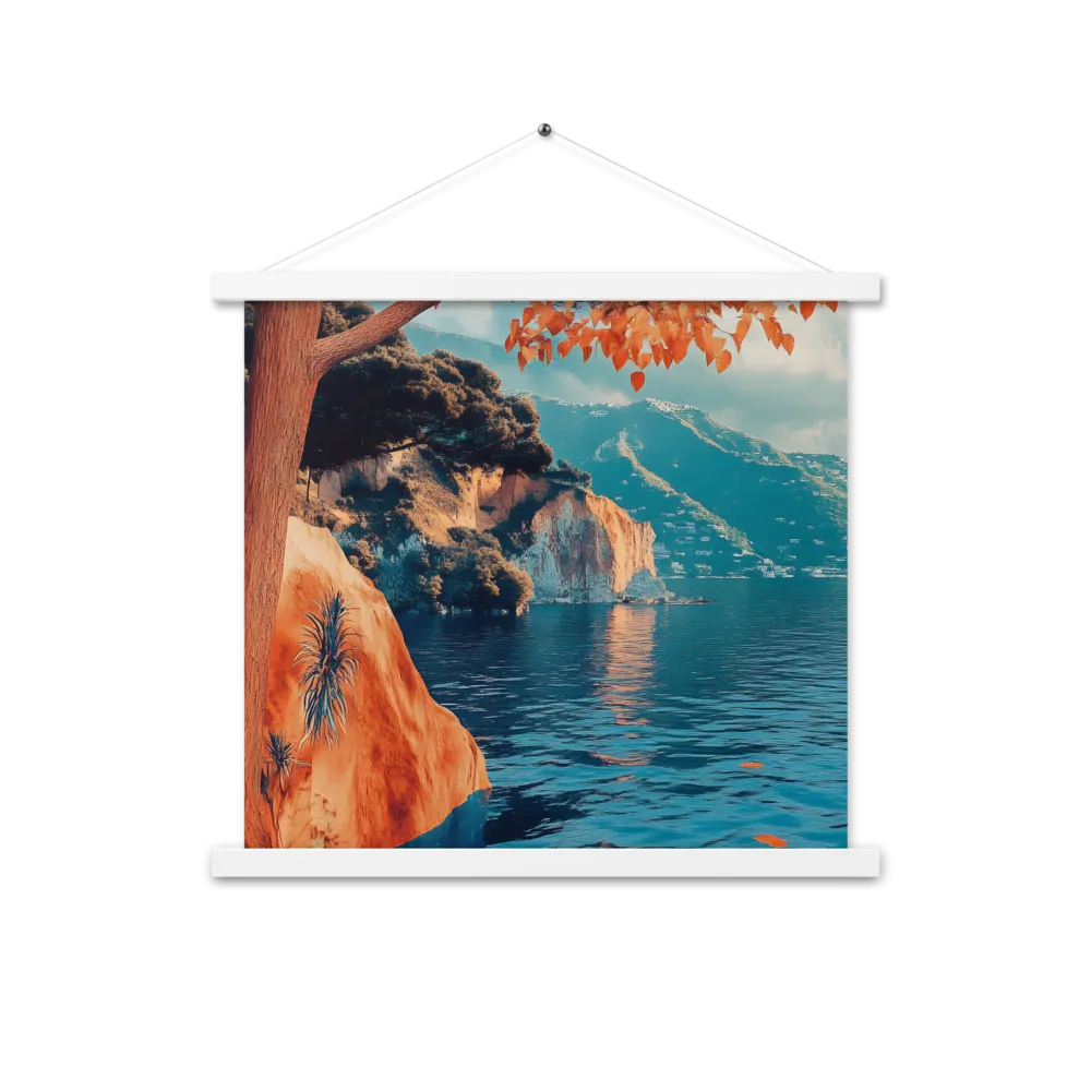 Elysian Waterscape | Poster With White Wood Hanger | 18″×18″