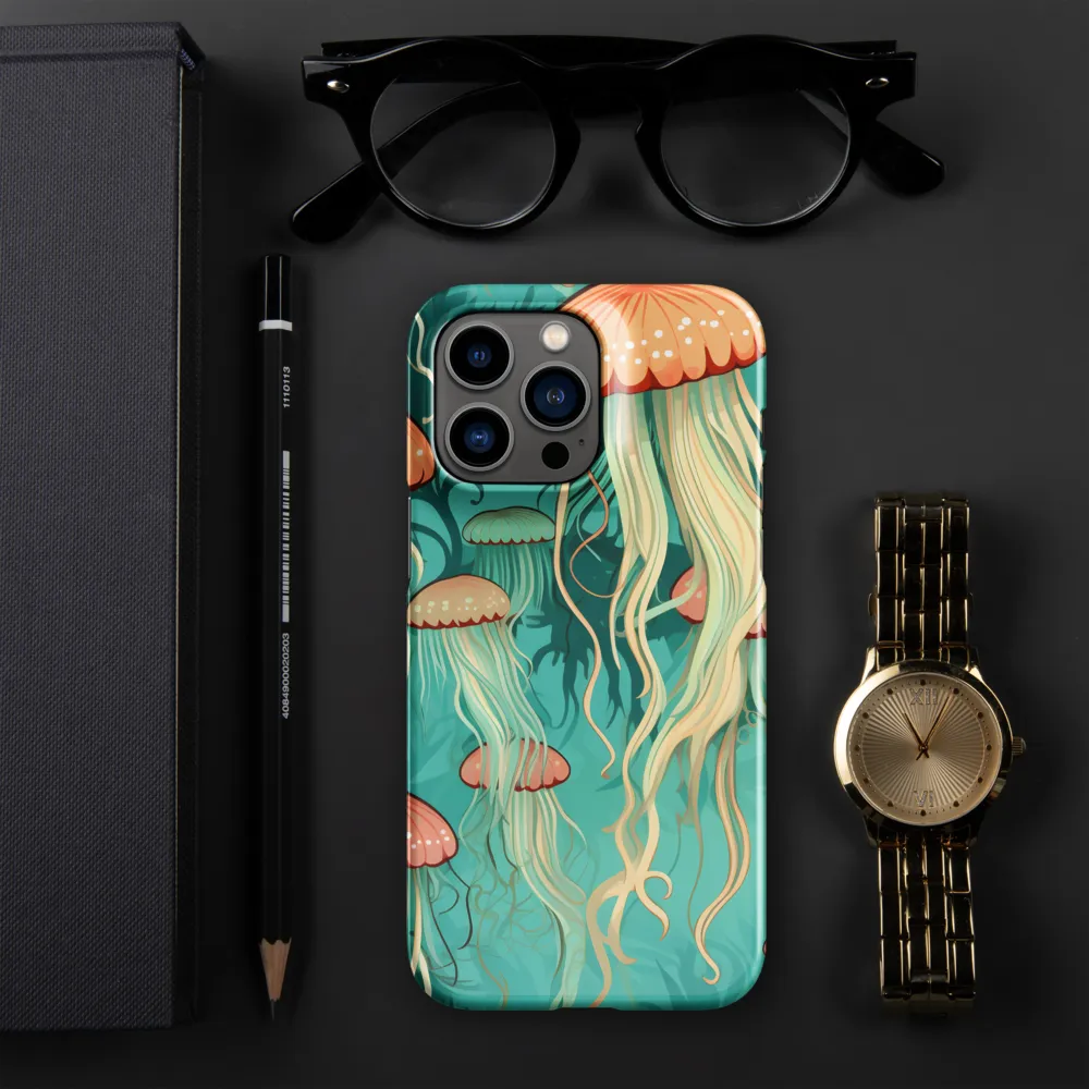 Ethereal Dance of Jellyfish | Phone Case |  14 Pro Max | Snap Case | Glossy