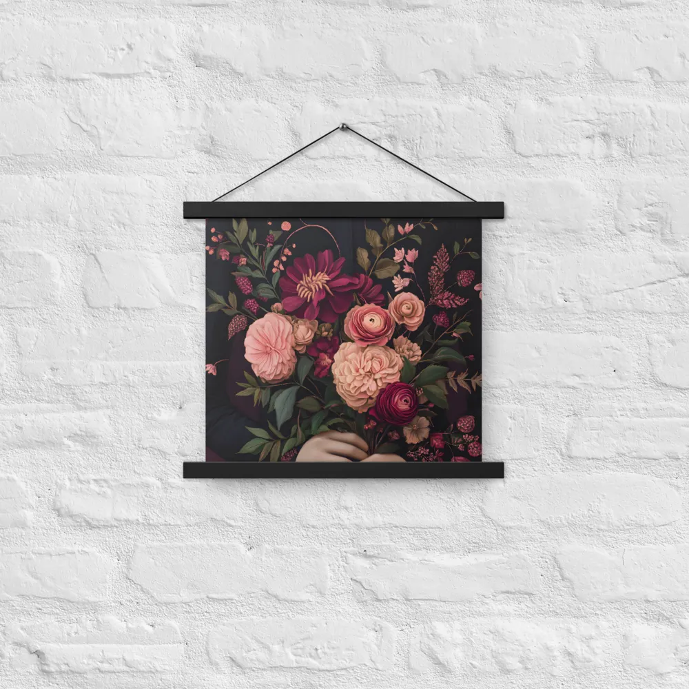 Botanical Elegance | Poster With Black Wood Hanger | 14″×14″