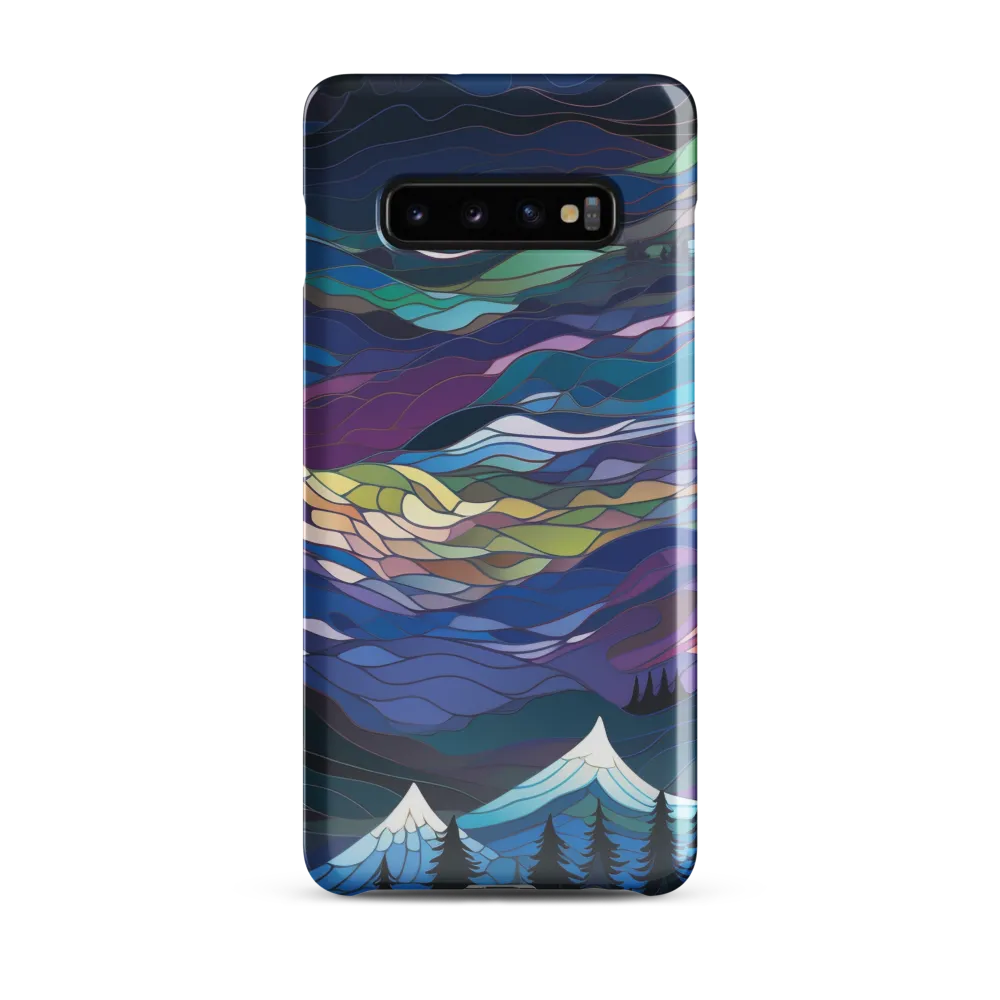 Twilight Peaks: An Abstract Mountain Landscape | Phone Case |  S10 Plus | Snap Case | Glossy