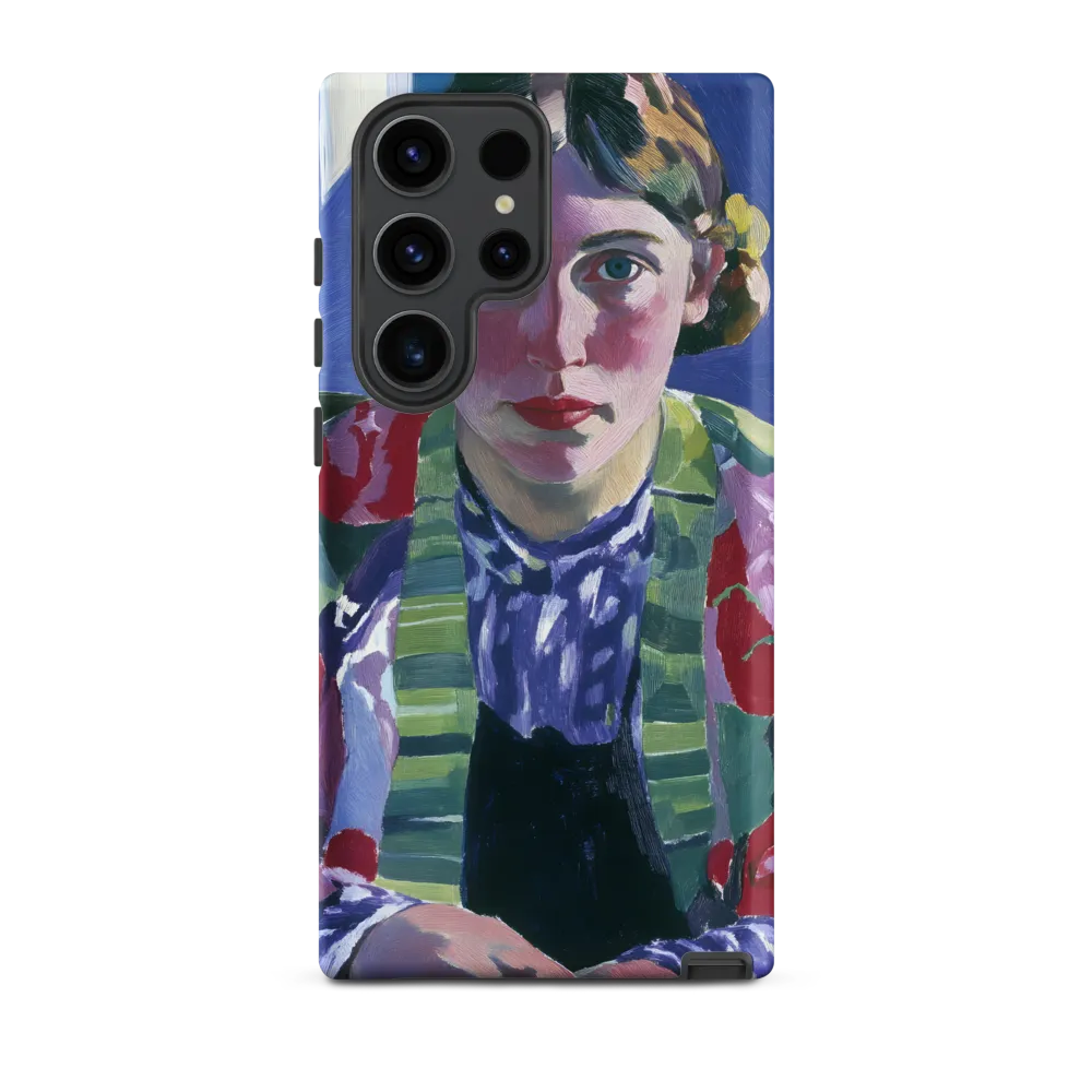 Vibrant Gaze: A Modernist Portrait