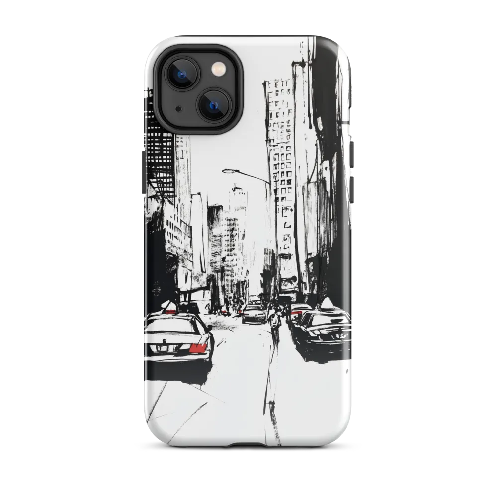 Urban Pulse: A Monochromatic Journey | Phone Case |  14 Plus | Tough Case | Glossy
