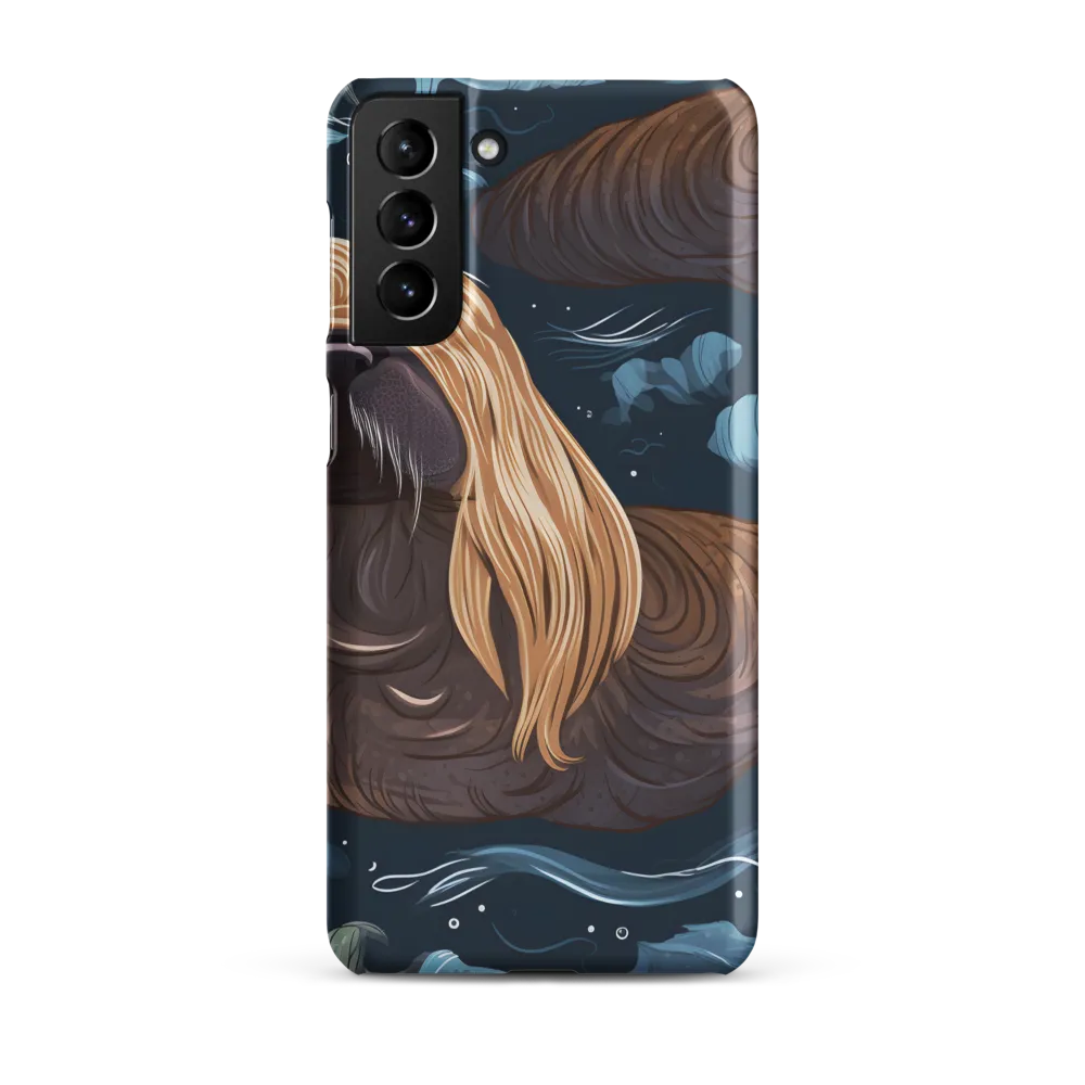 Whimsical Walruses in Deep Blue