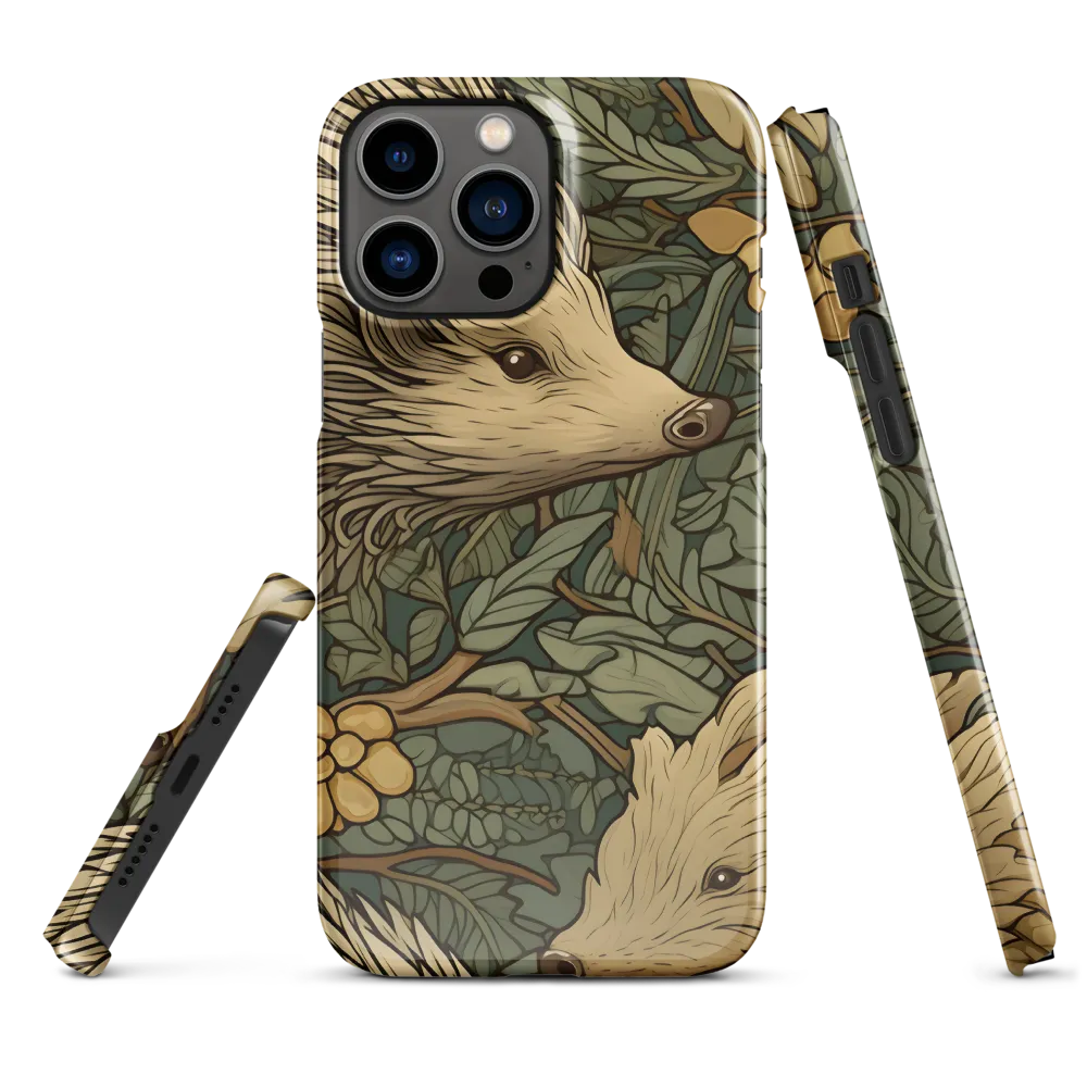 Whimsical Hedgehog Garden | Phone Case |  13 Pro Max | Snap Case | Glossy