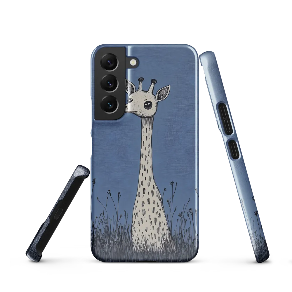 Whimsical Giraffe in Blue