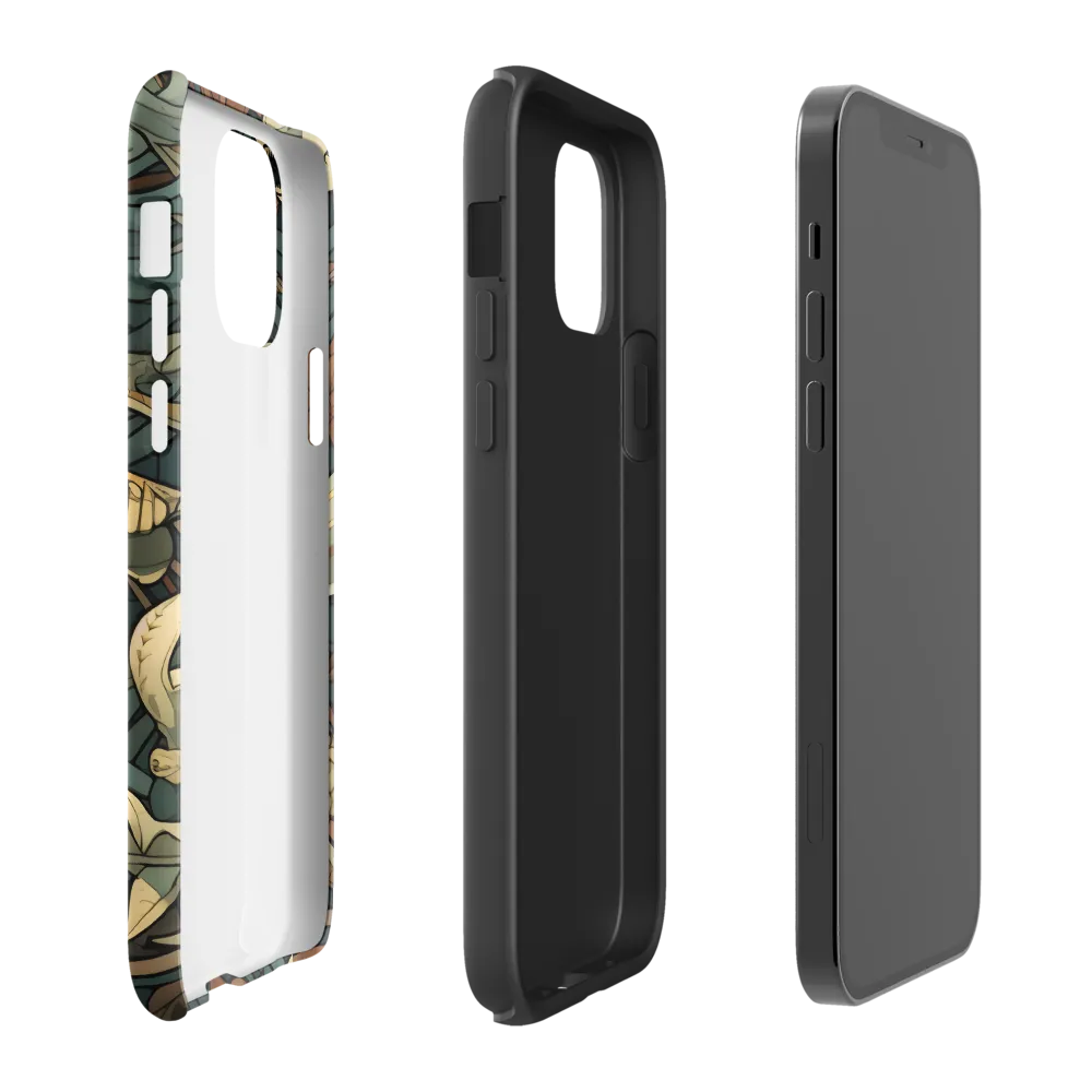 Dynamic Harmony of Sharks and Flora | Phone Case |  12 Pro | Tough Case | Matte