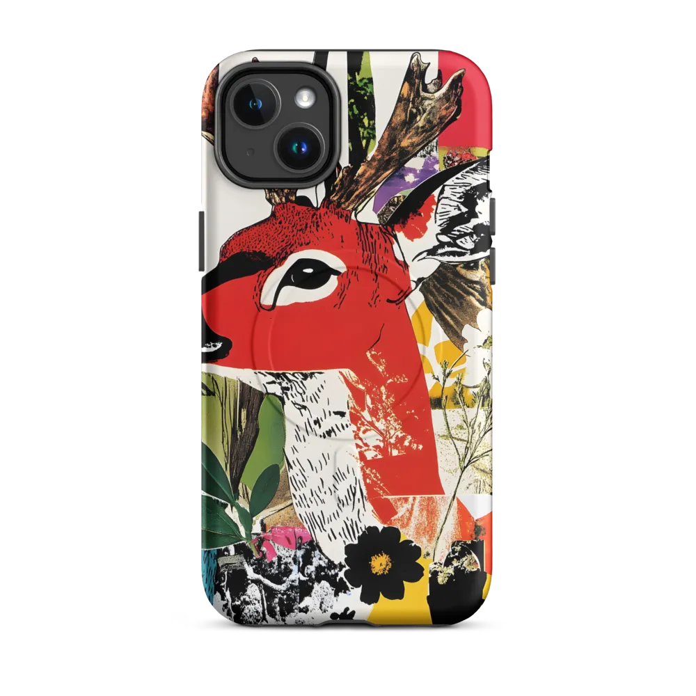 Vibrant Harmony: The Deer in Nature | Phone Case |  14 Plus | MagSafe® Tough Case | Matte