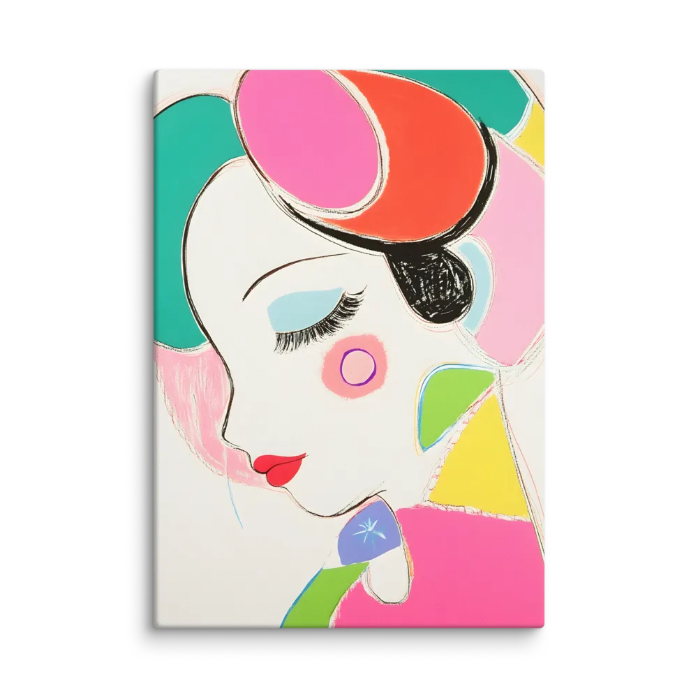 Whimsical Portrait in Colorful Abstraction | Canvas | 28″×40″
