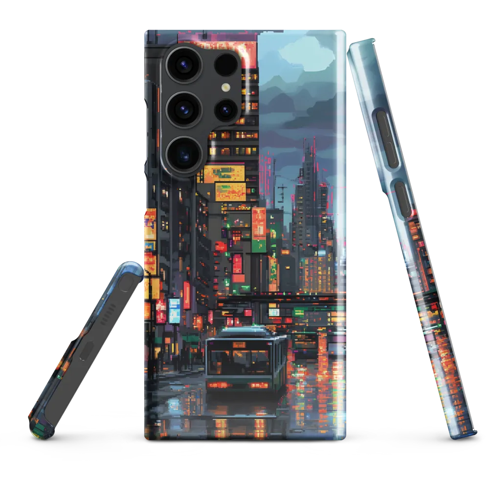 Neon Dreams: A Pixelated Urban Night