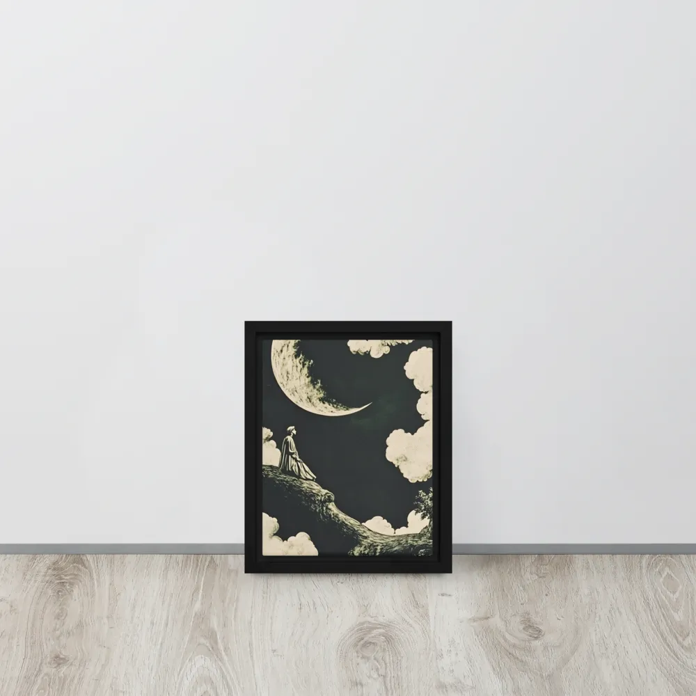 Whispers of the Moon | Canvas with Black Frame | 8″×10″