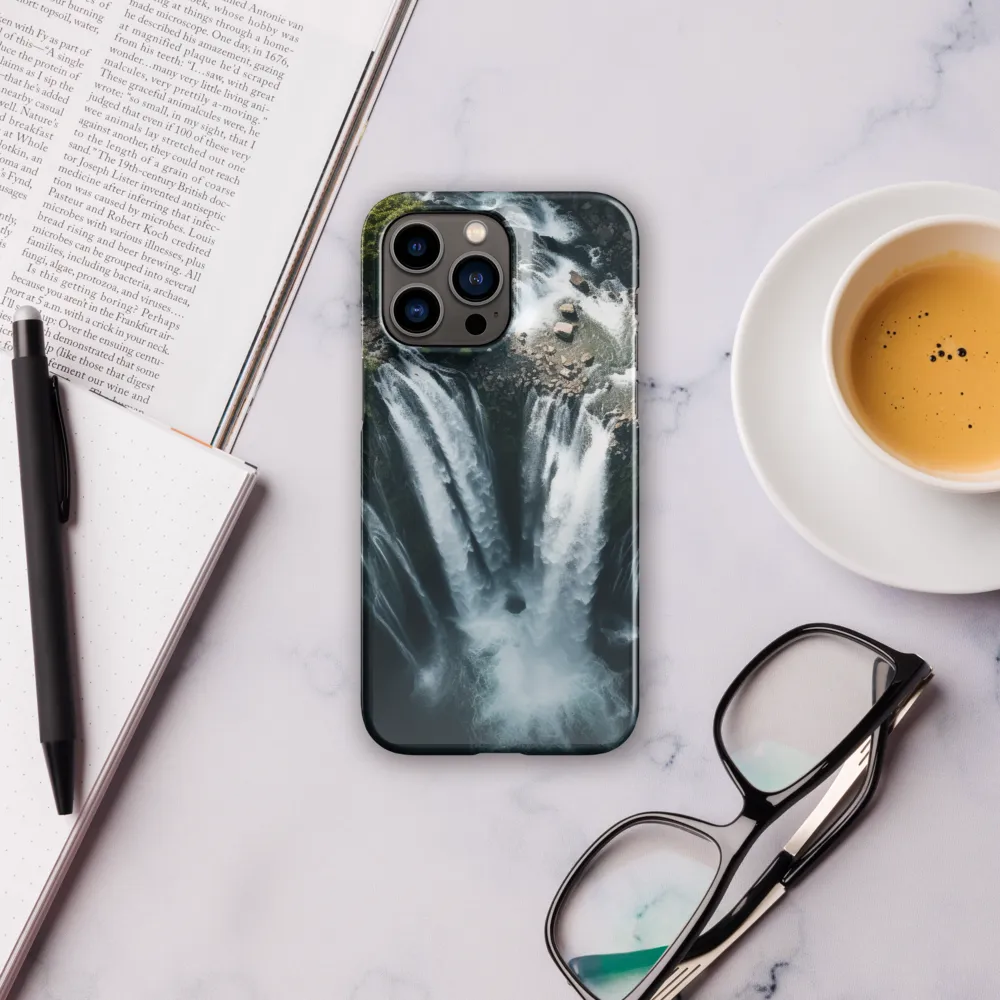 Nature's Power: The Cascading Waterfall | Phone Case |  14 Pro Max | Snap Case | Glossy