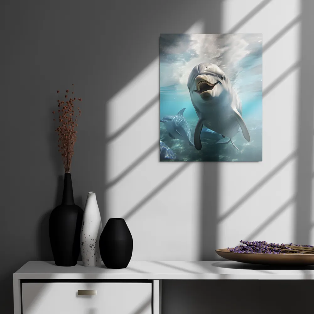 Beneath the Waves: A Dolphin's Dance