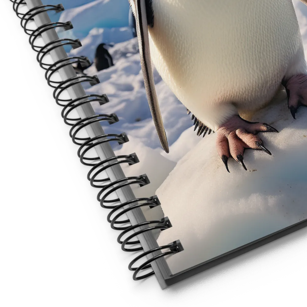 Solitary Majesty: Arctic Penguin on Ice | Spiral Notebook