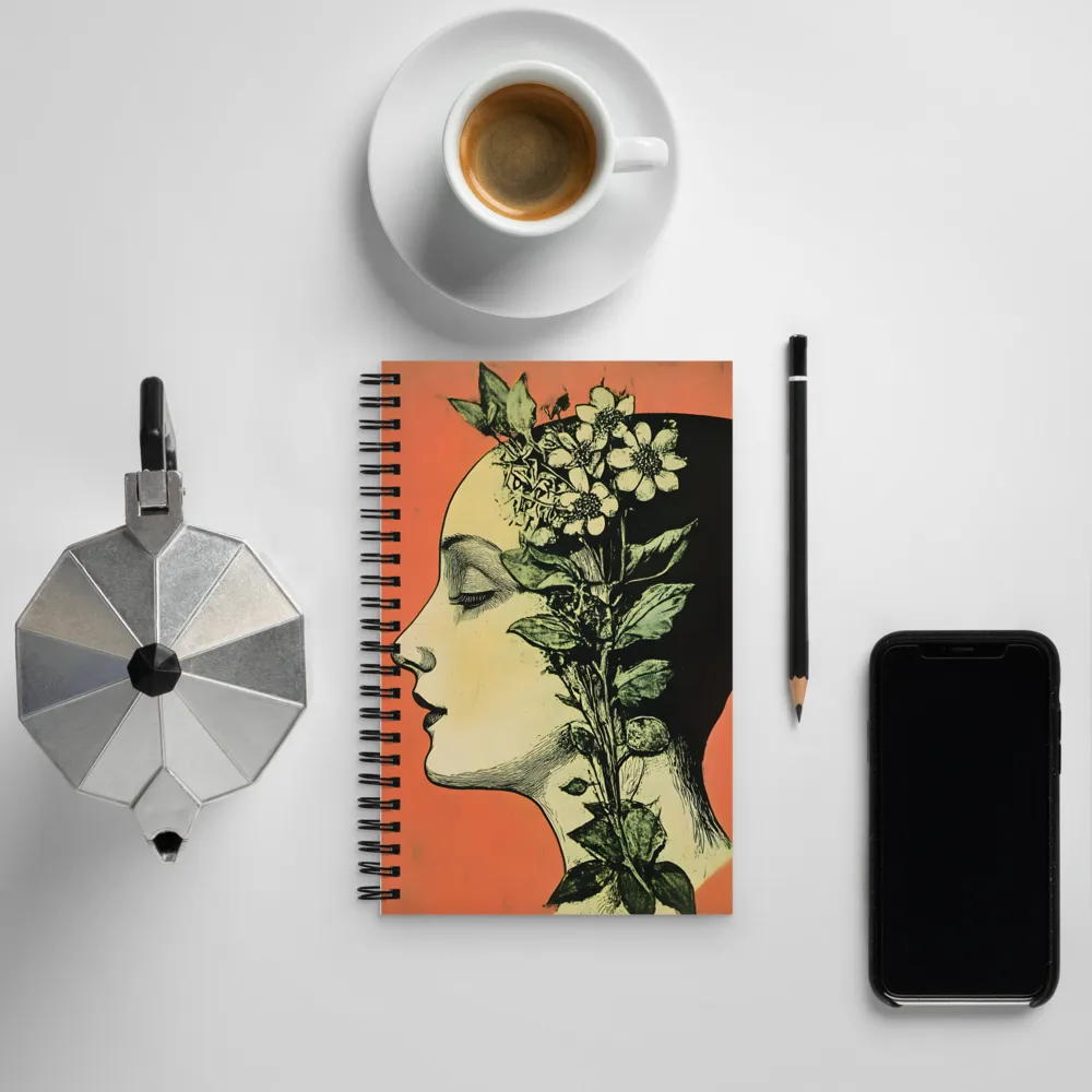 Harmony of Nature and Femininity | Spiral Notebook