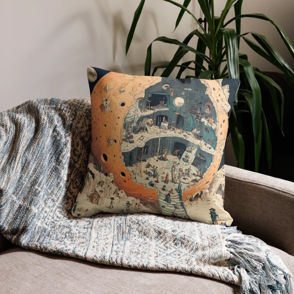 The Hollow Sphere: A Surreal Haven | Pillow | 22″×22″