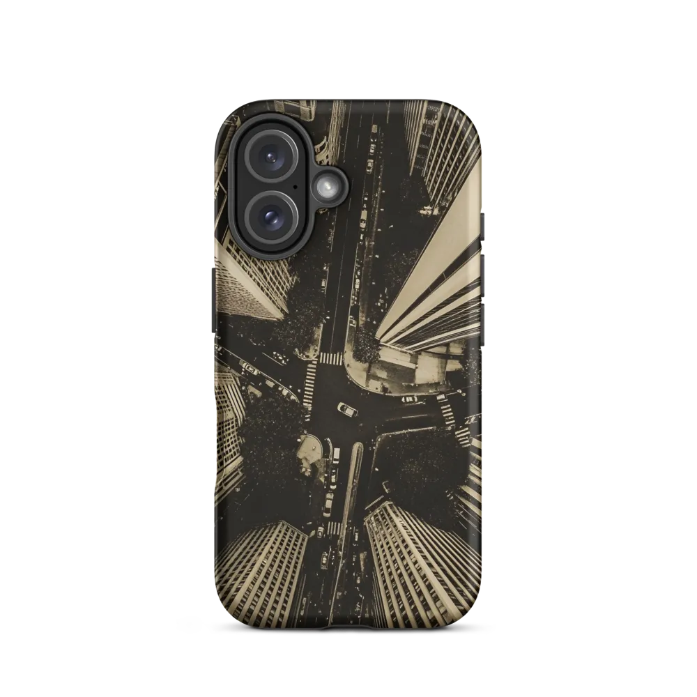 Urban Symphony: Aerial Perspective of City Life | Phone Case