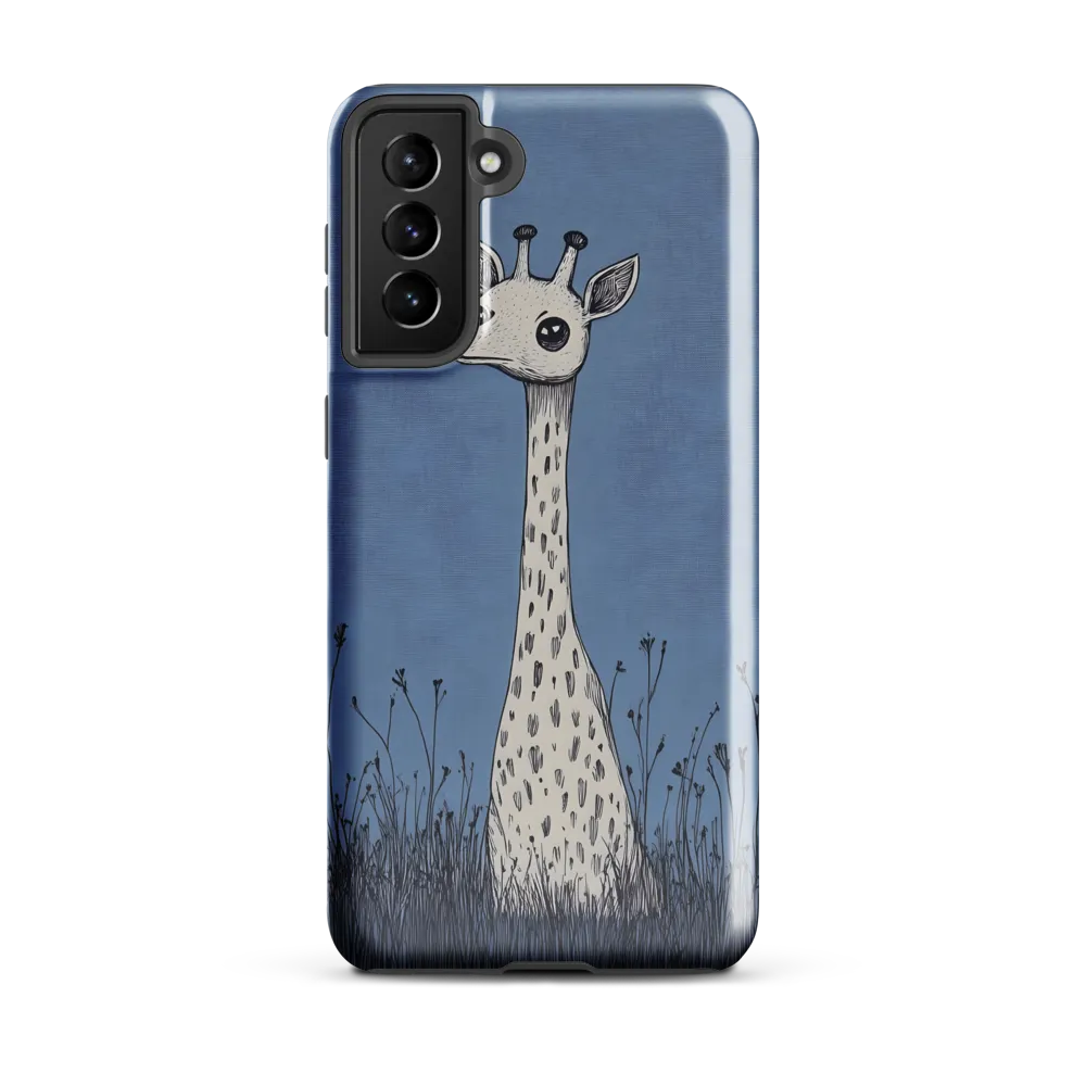 Whimsical Giraffe in Blue