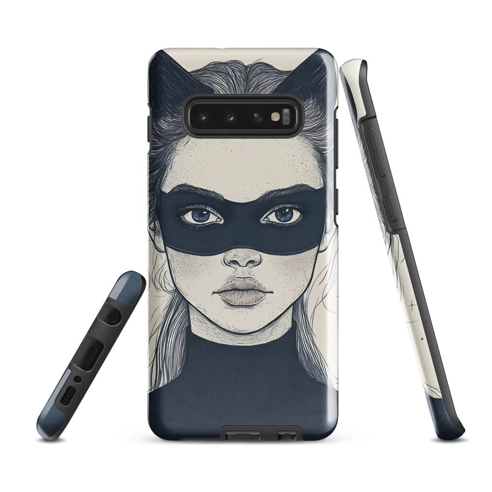 Whimsical Cat Girl | Phone Case |  S10 Plus | Tough Case | Glossy