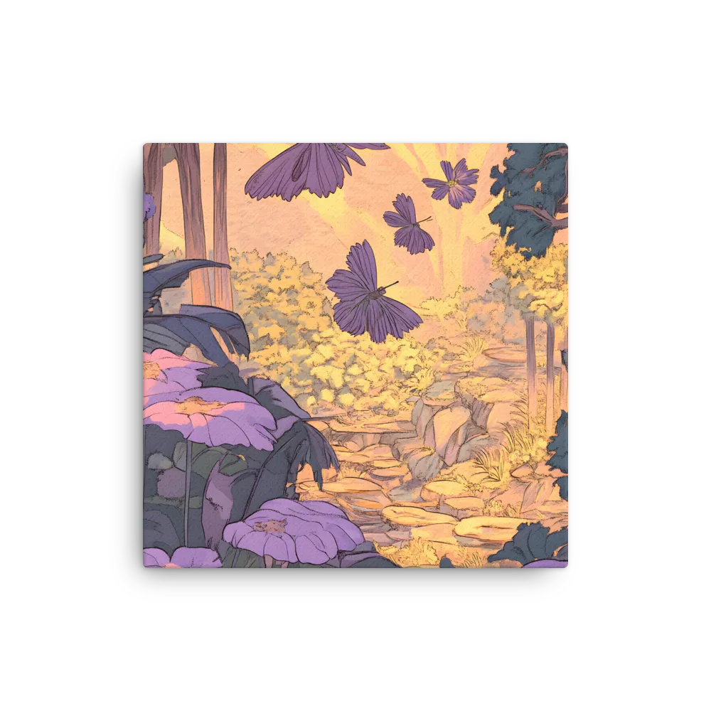 A Serene Dance of Butterflies | Thin Canvas | 12″×12″