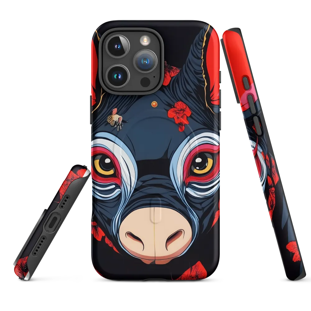 Mystical Bull with Floral Motifs