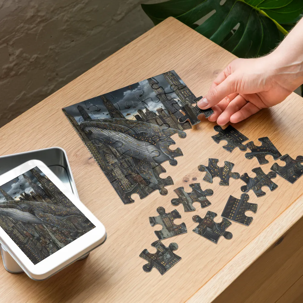 Sky Whale 
 Jigsaw Puzzle in Tin Box