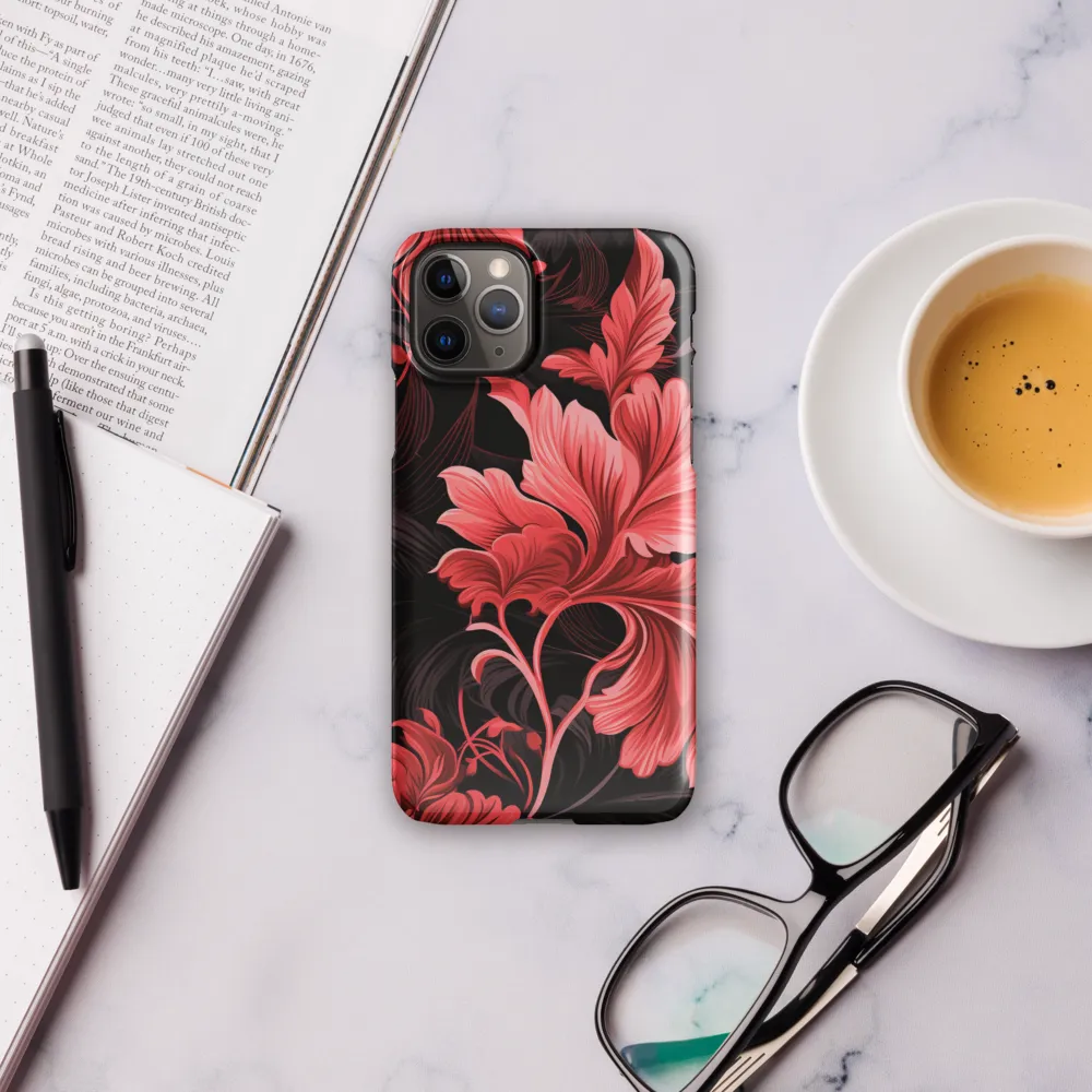 Tropical Elegance in Red | Phone Case |  11 Pro | Snap Case | Glossy