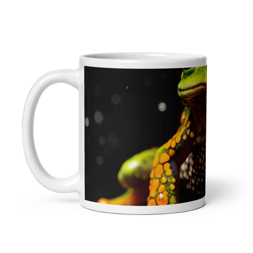 Emerald Elegance: The Frog in Focus | Mugs | Multiple Sizes & Colors