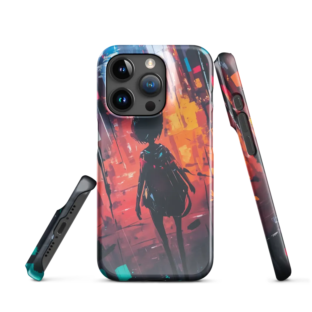Silhouette in the Urban Abyss | Phone Case |  15 Pro | Snap Case | Glossy