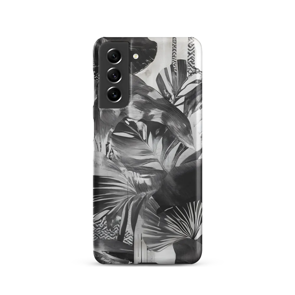 Monochrome Serenity in Tropical Foliage