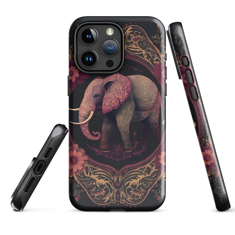 Regal Reverie: The Ornate Elephant | Phone Case |  15 Pro Max | Tough Case | Glossy
