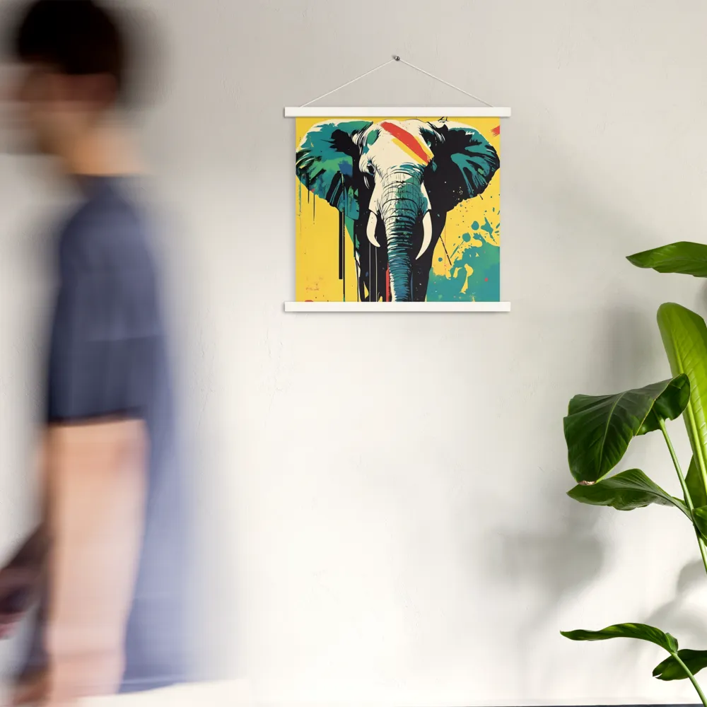 Elegance of the Wild: A Colorful Harmony | Poster With White Wood Hanger | 18″×18″